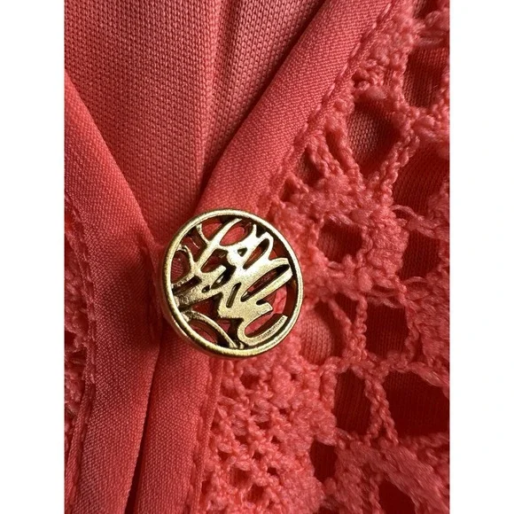 Lilly Pulitzer Lamora Pucker Pink‎ Breakers Lined Size Medium Lace Tunic Dress - Picture 14 of 16